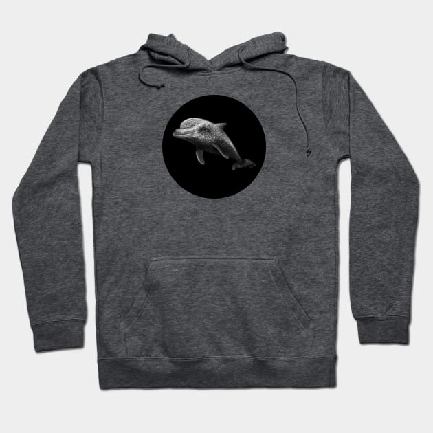 Spotted Dolphin Drawing Hoodie by ArtistheJourney